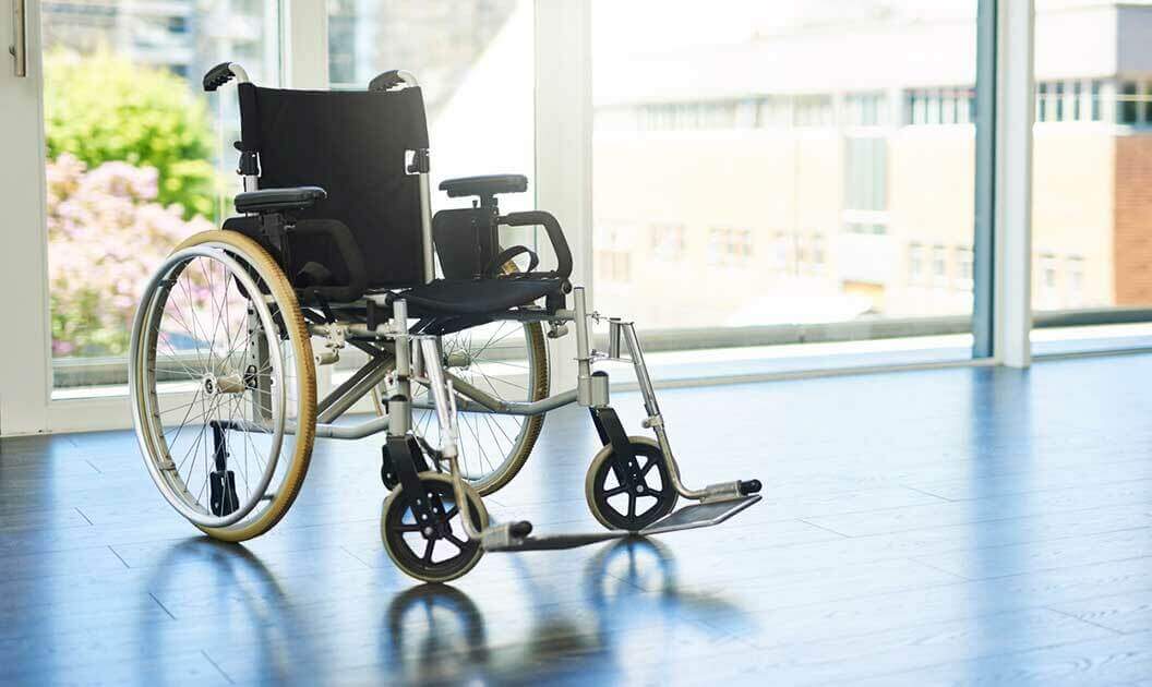 Wheelchair for mobility aid delivery.
